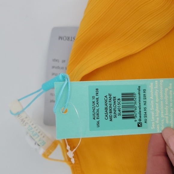 SEA level swim casablanca mid bikini bottom sunflower size 6 - Picture 6 of 10
